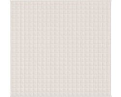 vidaXL - Verzwaringsdeken - 220x230 - cm - 11 - kg - stof - lichtcrèmekleurig