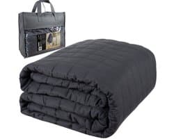MOZY® - Verzwaringsdeken - 200 x 220 cm - Antraciet - 10 kg - 2 persoons - Dekbed - Deken - Gewichtsdeken