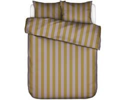 Essenza Minte Stripe Dekbedovertrek Pale purple - Olive - Lits-Jumeaux - 240x200/220 cm