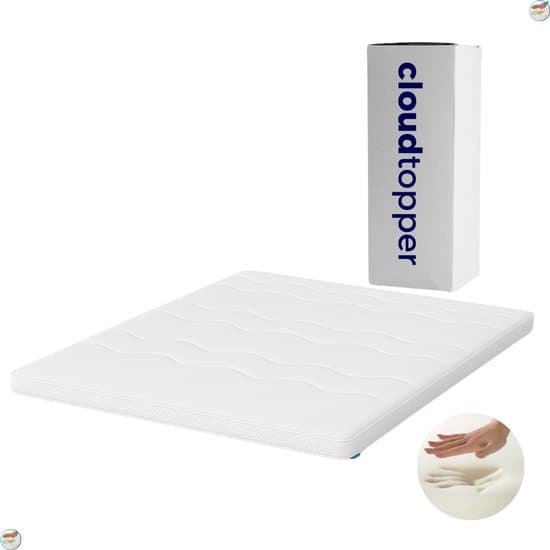 Cloudtopper Premium - 180x200 cm - Hotelkwaliteit - Traagschuim - Extra Dik - Matrastopper - Topmatras - Topper - Topdekmatras- Anti-Allergisch -