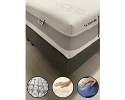 Matras 160x200 - Aegis Prestige - 2-zijdig - HR55 koudschuim - Nasa Traagschuim - 7-zones pocketvering -  4 seizoenen - ca. 25cm dik