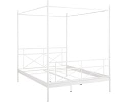 Thora-Hemelbed - Wit Metaal - 180 cm