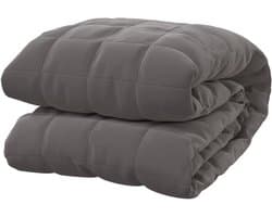 Gewichtsdeken - Verzwaringsdeken Ontspanningsdeken - Betere Slaap Vinden - Gelijkmatige Gewichtsverdeling - 220 x 230 cm - Grijs