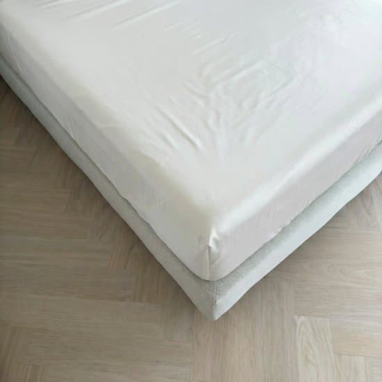 Kayori Saya Hoeslaken Katoensatijn - 160x200-210cm - Matrasdikte 35cm - Luxe & Zacht - Biologisch Katoen - Wit - 160x200-210 - Tweepersoons - Biologisch Katoen - Wit