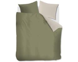 Vtwonen - Duo dekbedovertrek - Lits-Jumeaux - 240x200/220cm - Olijfgroen