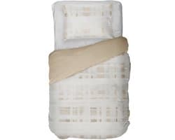 Kayori Daise Dekbedovertrek Katoensatijn - 200x200-220 + 2 slopen - Tweepersoons - Zacht, Ademend & Vochtregulerend - Offwhite