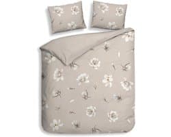 Heckettlane Dekbedovertrek Katoen Satijn Vienna - Natural - 100% Katoen-Satijn - Dekbedovertrek 260x200/220cm - Lits Jumeaux Extra Breed - Wenen