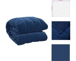 vidaXL - Verzwaringsdeken - 200x230 - cm - 9 - kg - stof - blauw