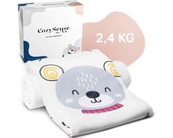 CozySense® Verzwaringsdeken Kind 2,4 kg - Weighted Blanket - Zwaartedeken met GLASS-Flow® Drukverdeling - Wasbare Hoes - Hypoallergeen - Voor Meisjes