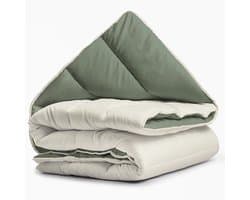Zavelo Easy All-in-one-Dekbed Groen/Creme-Lits-Jumeaux (240x200 cm)