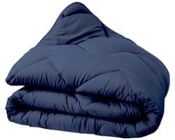 PrincessDekbed Classic 2-in-1 Wasbaar Eazydekbed Zonder Overtrek - Blauw- Navy Bedrukt -Hoesloos 2-Persoons-Lits Jumeaux Extra Lang Dekbed 240×220 cm