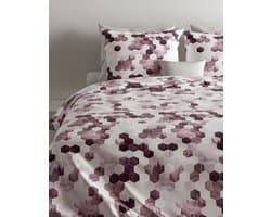 Zohome Dekbedovertrek Neo - Effen Bedlinnen - 240x220 - Paars - Dekbedhoes van 100% Katoen