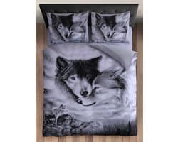 Dekbedovertrek Wolf Grijs – 2-persoons - 200x200/220 cm