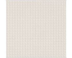 vidaXL Verzwaringsdeken - Slaapdeken - Verzwaringsdeken 220x240 cm 11 kg stof lichtcrèmekleurig - Dekens - Weighted Blanket - Drukkend Gevoel