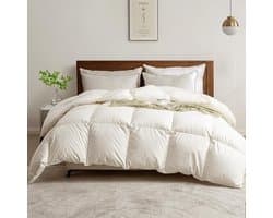 Donsdekbed 220x240 cm - Medium Warmtegraad - Biologisch Katoen Tijk