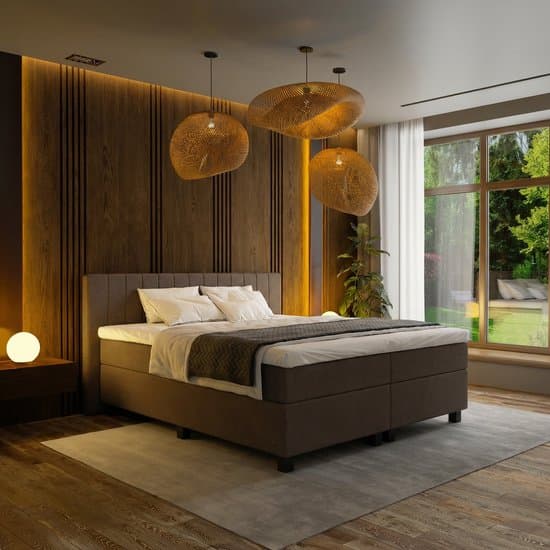 Mörgenn Boxspring Douze - Pocketvering - Bruin - 140x200 cm - Inclusief Dekbed en Kussens