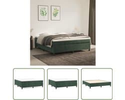 vidaXL - Boxspring - bed - 180x200 - cm - fluweel - donkergroen