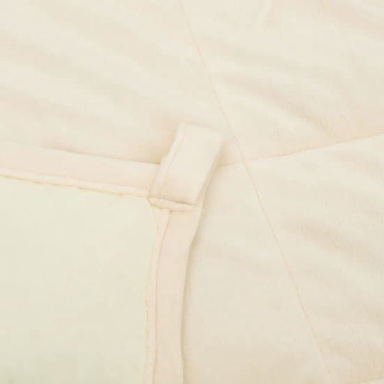 vidaXL Dekens - Slaapmiddelen - Verzwaringsdeken 220x230 cm 11 kg stof lichtcrèmekleurig - Verzwaarde Deken - Slaapcomfort - Gewichtsdeken