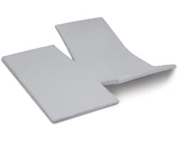 Cinderella - Topper Hoeslaken met dubbele split - Jersey - 180x200/210 cm - Lichtgrijs