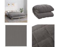 vidaXL - Verzwaringsdeken - 200x200 - cm - 13 - kg - stof - grijs