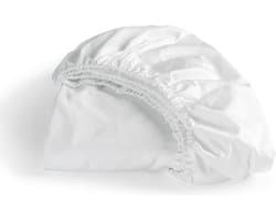 Cinderella - Sundays - Hoeslaken - 100% Katoen-Satijn - 140x200 cm - Tot 25 cm matrashoogte - Wit