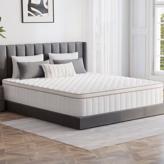 Fuksterm Matras 160x200-25cm dik-Tweepersoonsmatrassen-7 zones-Anti-Allergische- Pocketvering Matras met 9-laags Composietstructuur