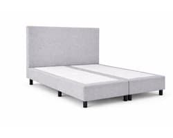 Boxspring Ayla Royal - 140x200 Zonder matras - Grijs Glad - Ayla Matrassen - 2 persoons