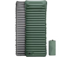 Luchtmatras Kamperen - Slaapkussen Opblaasbaar - Buiten Ontspannen - Zelfopblazend met aparte ventielen - 195 x 70 cm