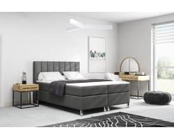 Meuba Home - Julio Boxspring - Antraciet - 160x200 - Binnen vering box - Met topper