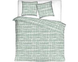 Misaio - Dekbedovertrek - 100% katoen - Crocodillia - Groen - Krokodil Print - 240x220 cm + 63x63 cm