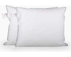 Cinderella Classic Hoofdkussens - Set van 2 - Medium Stevig - Polyester Vulling - Katoenen Tijk - 60x70 cm