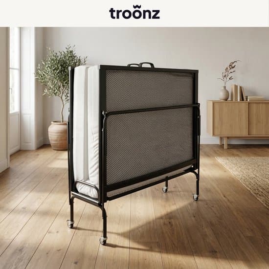 Troonz® Vouwbed Gino 120x200 cm – Opklapbed 2 Persoons - Logeerbed inklapbaar - Twijfelaar Bed
