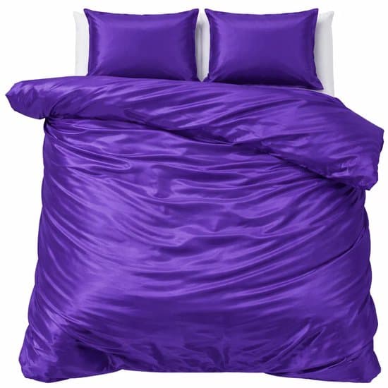 Decoware dekbedovertrek - Glans Satijn - Paars - Tweepersoons - 200x220 + 2st 60x70 cm - Hotelervaring