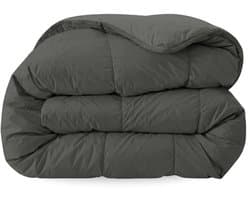 Zelesta Comfort Uni Dekbed zonder overtrek - Wasbaar Hoesloos dekbed - Met vaste overtrek - 2 in 1 - Antraciet - 140x200cm