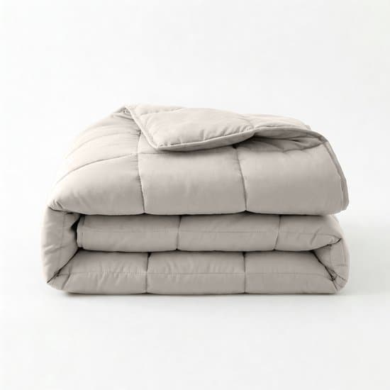 Sleeptime 2 in 1 Dekbed zonder Overtrek - Wasbaar Dekbed - Percale - Taupe - 140 x 220