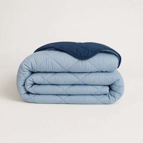Y-NOT Dreambed Original All Year Light Blue / Dark Blue - 200x220 - Tweepersoonsdekbed - Dekbed Zonder Overtrek - Dreambed Original - Wasbaar Hoesloos Dekbed - 30 dagen proefslapen - Dekbed met vaste overtrek