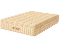CHICASA Matras 140x200 cm – 25 – 9-Zones Pocketvering – HR Koudschuim – H3 Hardheid – Orthopedisch – OEKO-TEX Gecertificeerd – Anti-Allergisch – Wafelstof Bekleding – Geschikt voor Kinderen & Volwassenen – Hotelkwaliteit