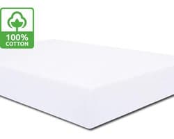 Hoeslaken 140x200 - 100% Katoen - Hoekhoogte 30cm - Hotel - Wit