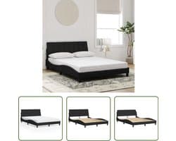 vidaXL Bedframe - Slaapcomfort - Bedframe zonder matras Hanko 120x200 cm fluweel zwart - Boxspring - Tweepersoonsbed - Houten Bed