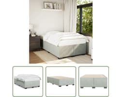 vidaXL Fluweel Bed - Slaapcomfort - Bedframe zonder matras 120x200 cm fluweel lichtgrijs - Tweepersoons Bed - Bed Frame - Boxspring Alternatief