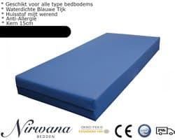Nirwana Bedden - Zorgmatras Incontinentie - Matras - Waterdicht - 150x200x17 cm - Koudschuim