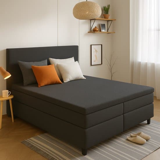 Saphira ESSENTIALS Badstof Topper Hoeslaken – Antraciet – 160x200/220 cm – 20 cm Matrashoogte – 360° Rondom Elastiek – Luxe Comfort & Perfecte Pasvorm