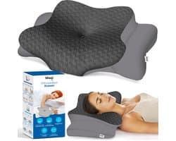 Maqi Living® Hoofdkussen Memory Foam voor Nekklachten – Orthopedisch & Ergonomisch kussen - Geschikt voor rug-, zij- en buikslapers - Traagschuim - Zwart
