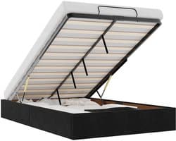 Tweepersoonsbed | Dubbelbed | Volwassenenbed | Bedframe zonder matras 120x190 cm fluweel zwart