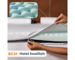 Best Life Topper Matras 180x210 cm - Hotel Matrastopper - Tencel - Topdekmatras 8 CM