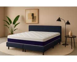 Matras Topper - 140x200 Topper - Traagschuim  - Memoryfoam - Topdekmatras - Topmatras  - Tencel Hoes - Afneembaar - Wit