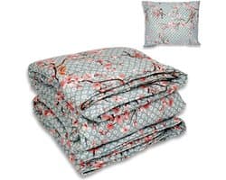 Dekbed zonder overtrek - All year 140x200cm - Japans blauw - Wasbaar Dekbed Zonder Overtrek – Hypoallergeen & Antibacterieel – 30 dagen proefslapen - Wasbaar hoesloos dekbed - Bedrukt dekbed - zomerdekbed & winterdekbed
