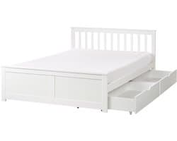 BELIANI OLENDON - Bed met 2 lades - Wit - 140 x 200 cm - Dennenhout