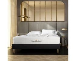 Complete boxspring met matras tweepersoons- Royal Palace Bedding Windsor zwart - Traagschuim en pocketveren - 180 x 210 cm