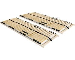 vidaXL - Lattenbodems - 2 - st - met - 28 - latten - 7 - zones - 90x200 - cm